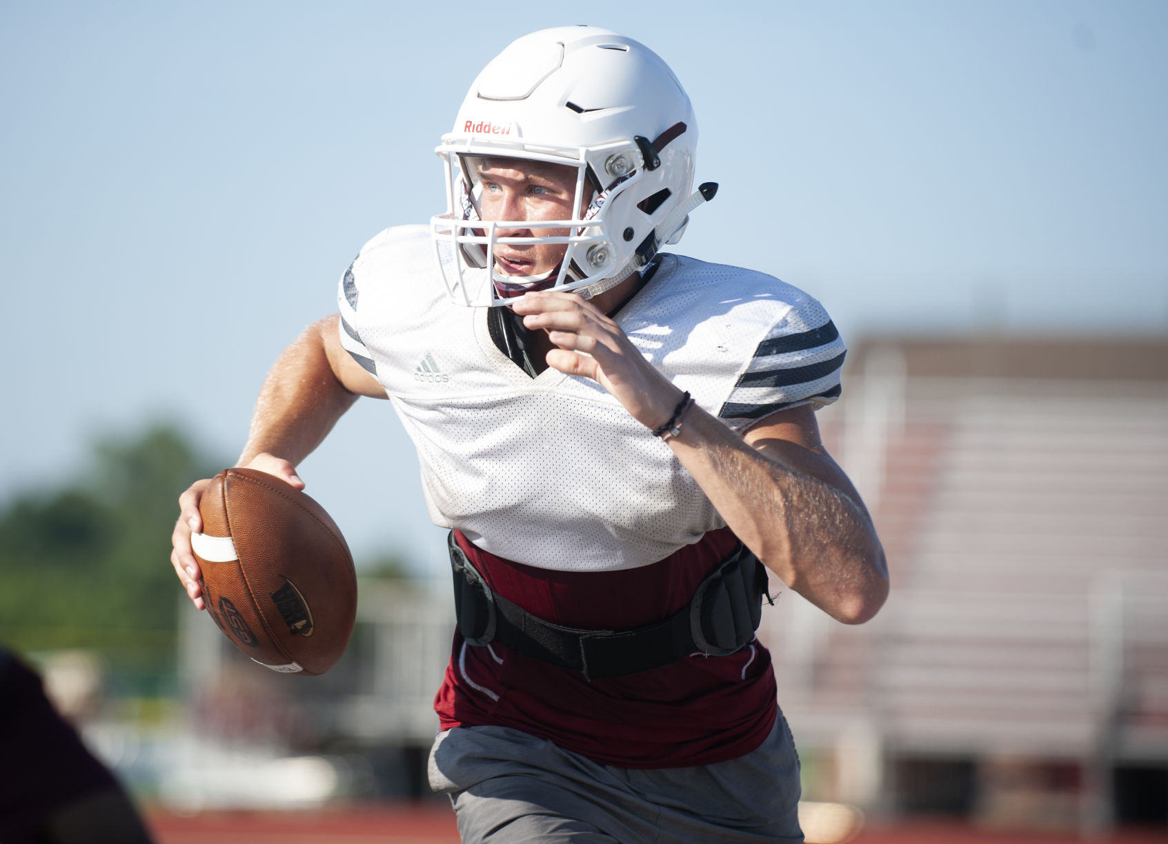 Belleville West High School football practice